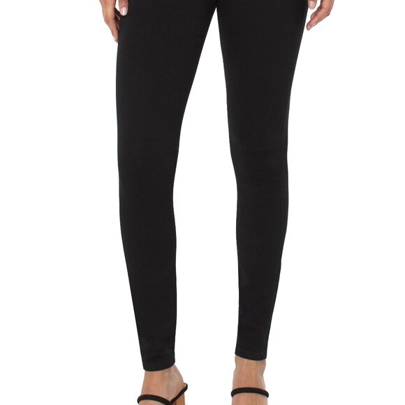 NWT Liverpool Abby Hi-Rise Ankle Silky Soft Long In Black Rinse - Picture 2 of 6